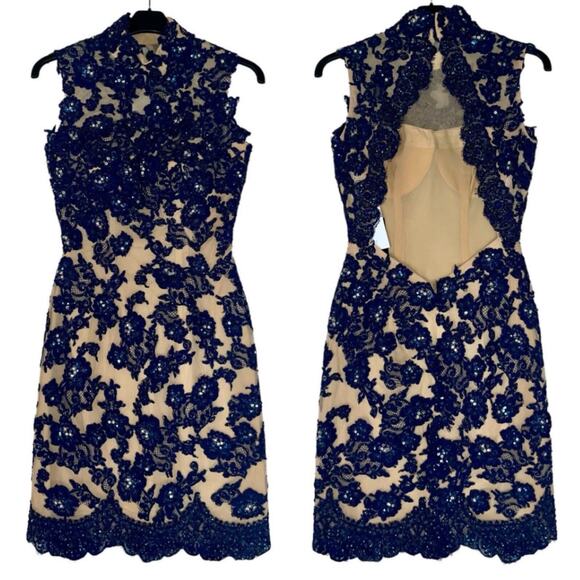 Sherri Hill Sheath Dress Lace Mini - Picture 3 of 10